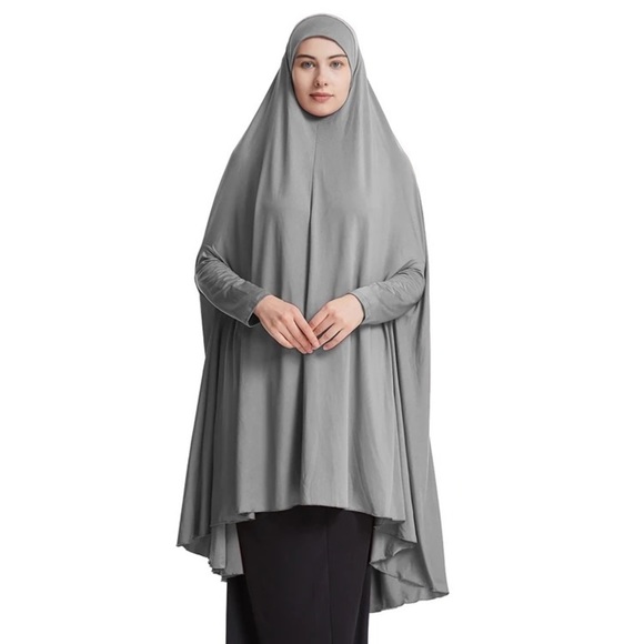 Islamic prayer hijab Long khimar Muslim prayer dress khimar with half abaya - Picture 1 of 4
